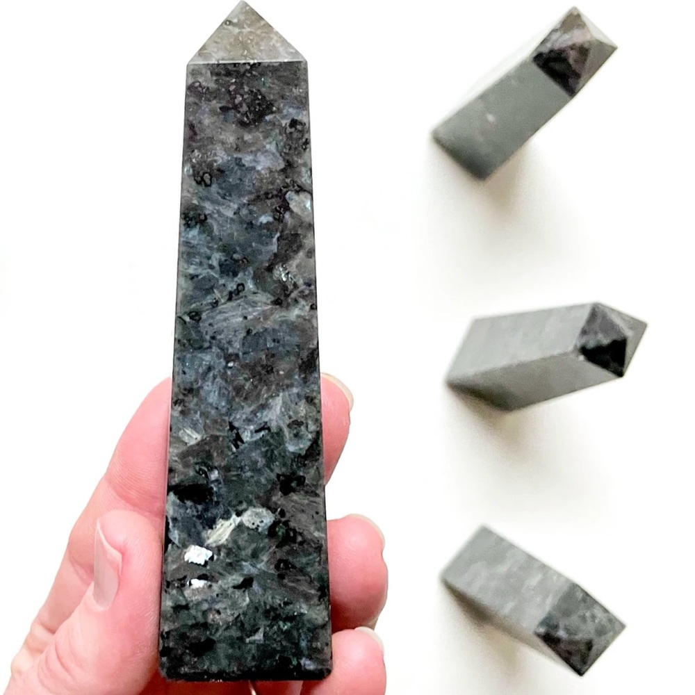 NEW YEAR’S gemstone!  Larvikite flashy black labradorite - Picture 2 of 3